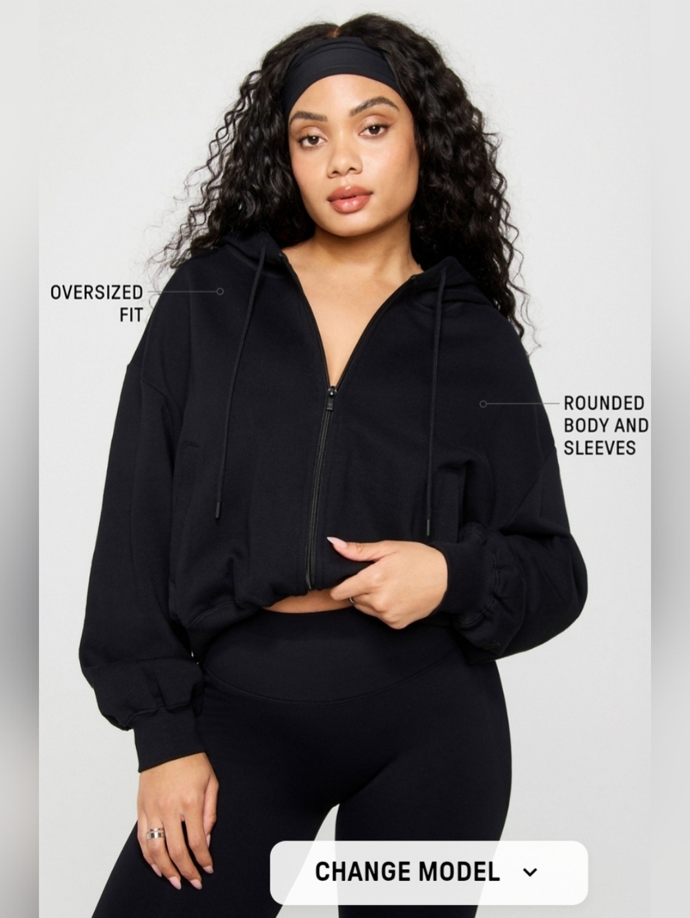 Fabletics Weekend Full-Zip Baggy Hoodie - Picture 4 of 5